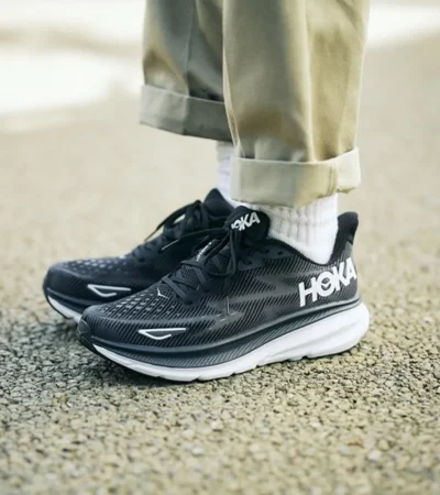 Imported Hoka One One Clifton 9 Black Shoes For Men (SW5907) - Image 2