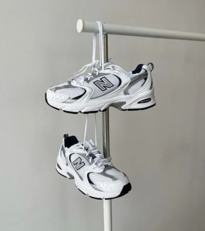 Imported New Balance 530 White Navy Shoes For Men (SW5908) - Image 2