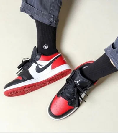 Imported Nike Air Jordan 1 Low Bred Toe Shoes For Men (SW6239) - Image 2