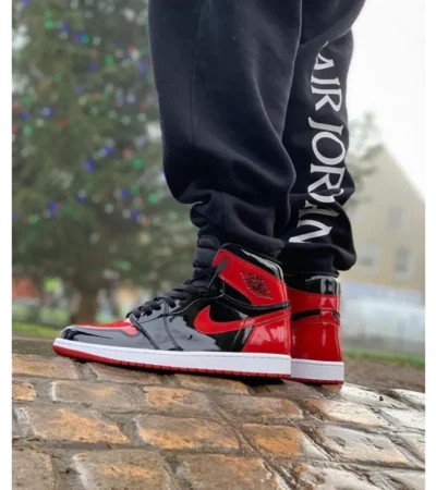 Imported Nike Air Jordan 1 Retro High Patent Bred Shoes For Men (SW5912) - Image 2