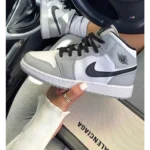 Imported Nike Air Jordan Retro 1 Mid Smoke Grey Shoes For Men (SW5905) - Image 3