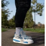 Imported Nike Air Jordan Retro 4 Military Blue Shoes For Men (SW5902) - Image 3
