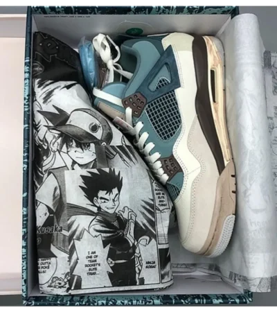 Imported Nike Air Jordan Retro 4 Snorlax Custom Shoes For Men (SW5924)