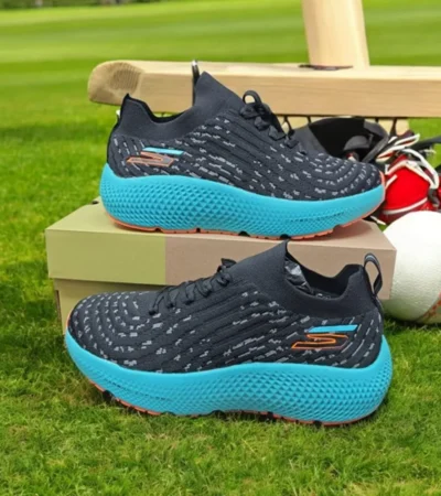 Imported Skechers Max Road Hyper Burst Black Blue Shoes For Men (SW5730)