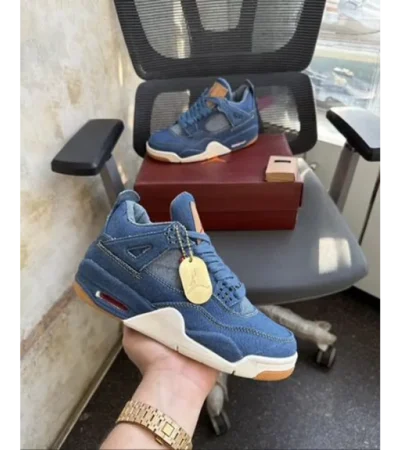 Levis X Nike Air Jordan 4 Denim Shoes For Men (HS220)