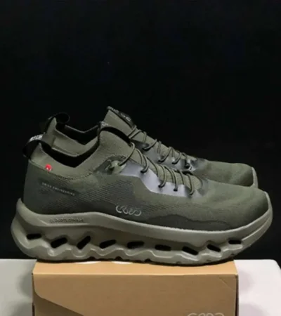 Loewe X On Cloud Tilt 2 Olive Green Sneakers For Men (BSF352) - Image 2