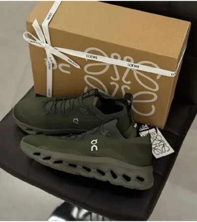 Loewe X On Cloud Tilt 2 Olive Green Sneakers For Men (BSF352)