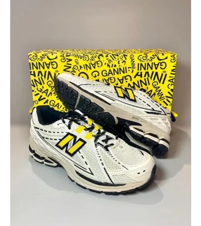 New Balance 1906R X Ganni Egret With Original Yellow Box And Butter Paper Men Shoes (FT726)