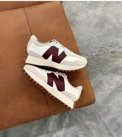 New Balance 327 Burgundy Shoes For Men (HS98) - Image 2