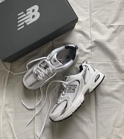 New Balance 530 White Black Shoes For Men (SZ14)