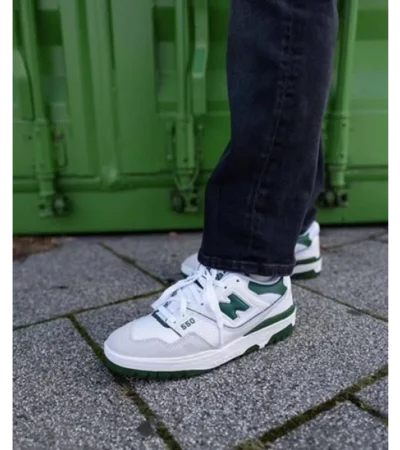 New Balance 550 White Green Shoes For Men (HS204) - Image 2