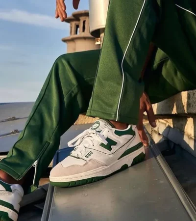 New Balance 550 White Green Shoes For Men (SZ67) - Image 2