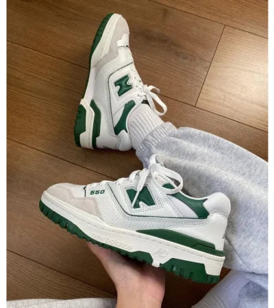 New Balance 550 White Green Shoes For Men (SZ67)