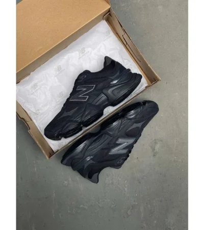New Balance 9060 Triple Black Shoes For Men (BSF958)