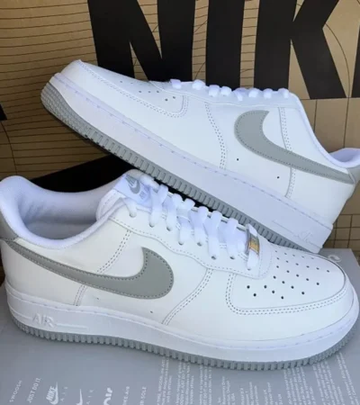 Nike Air Force 1 07 Light Smoke Grey Men Shoes (FT362)