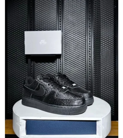 Nike Air Force 1 All Black Glitter Shoes For Men (SL505) - Image 2