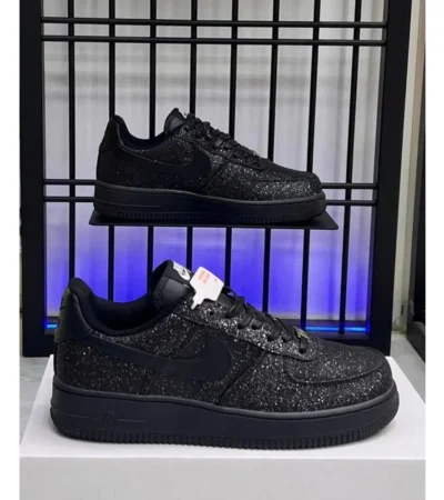 Nike Air Force 1 All Black Glitter Shoes For Men (SL505)