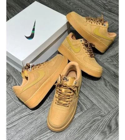Nike Air Force 1 Low Flex Brown Shoes For Men (BOT583) - Image 2