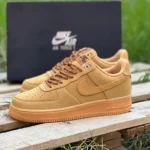 Nike Air Force 1 Low Flex Brown Shoes For Men (BOT583) - Image 4