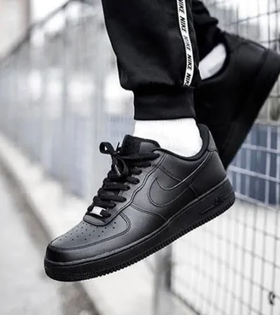 Nike Air Force 1 Low Triple Black Semi UA with OG Box Shoes For Men (HS100)