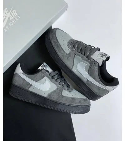 Nike Air Force 1 Low Wolf Grey Shoes For Men (BOT80) - Image 2