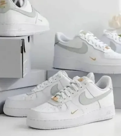 Nike Air Force 1 Mini Gold Shoes For Men (HS127)