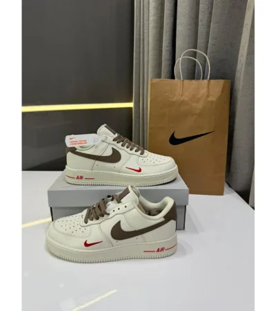 Nike Air Force 1 Mini Red Swoosh Shoes For Men (LAB1615)