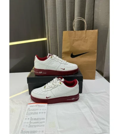 Nike Air Force 1 Sail Team Red Shoes For Men (BOT107)