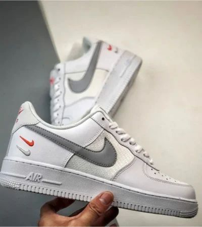 Nike Air Force 1 White Double Swoosh Shoes For Men (BSF159) - Image 2