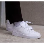 Nike Air Force 1 White Pure Leather Shoes For Men (BOT1865) - Image 2