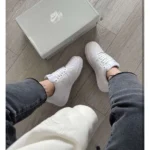 Nike Air Force 1 White Pure Leather Shoes For Men (BOT1865) - Image 4