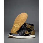 Nike Air Jordan 1 High Black And Gold Shoes For Men (HS213) - Image 3