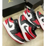 Nike Air Jordan 1 Low Bred Toe Men Shoes (FT551) - Image 2