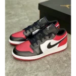 Nike Air Jordan 1 Low Bred Toe Shoes For Men (HS231) - Image 3