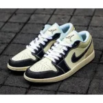 Nike Air Jordan 1 Low Coconut Milk Black Muslin Shoes For Men (LAB495) - Image 3