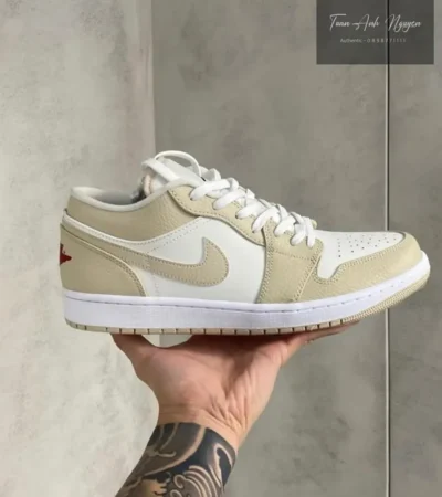 Nike Air Jordan 1 Low SE Sail Rattan University Red Shoes For Men (BOT55)