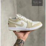 Nike Air Jordan 1 Low SE Sail Rattan University Red Shoes For Men (BOT87) - Image 2
