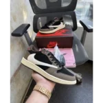 Nike Air Jordan 1 Low X Travis Scott Dark Mocha Shoes For Men (HS211) - Image 2