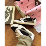 Nike Air Jordan 1 Low X Travis Scott Olive Green Shoes For Men (BOT508) - Image 2