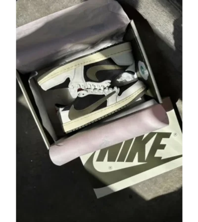 Nike Air Jordan 1 Low X Travis Scott Olive Green Shoes For Men (HS210) - Image 2