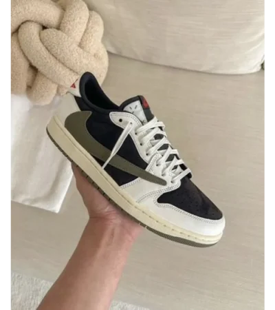 Nike Air Jordan 1 Low X Travis Scott Olive Green Shoes For Men (HS210)