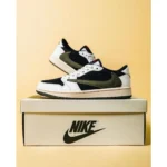Nike Air Jordan 1 Low X Travis Scott Olive Shoes For Men (BSF352) - Image 2