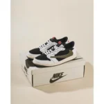 Nike Air Jordan 1 Low X Travis Scott Olive Shoes For Men (BSF352) - Image 4