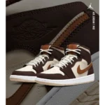 Nike Air Jordan 1 Mid Se Brown Basalt Shoes For Men (BOT502) - Image 3