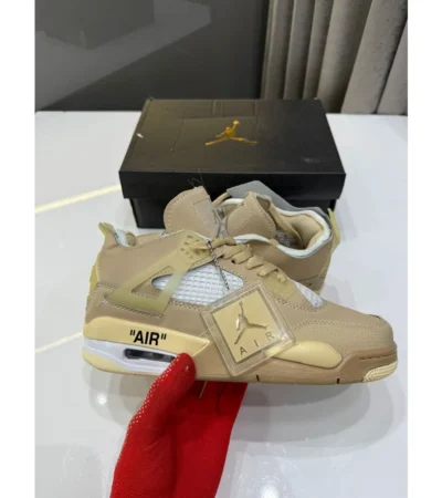 Nike Air Jordan 4 Off White Sail Shoes For Men (LAB445) - Image 2