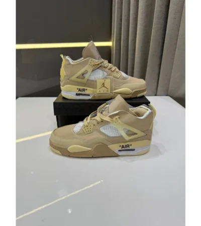 Nike Air Jordan 4 Off White Sail Shoes For Men (LAB445)