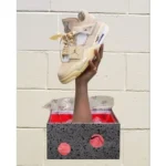 Nike Air Jordan 4 Off White Shoes For Men (SL56) - Image 2