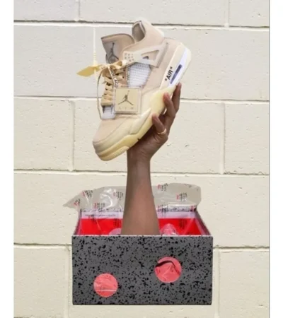 Nike Air Jordan 4 Off White Shoes For Men (SL56) - Image 2