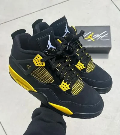 NIke Air Jordan 4 Yellow Thunder Shoes For Men (HS218) - Image 2