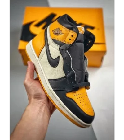 Nike Air Jordan Retro 1 High Taxi Yellow Shoes For Men (SF63) - Image 2